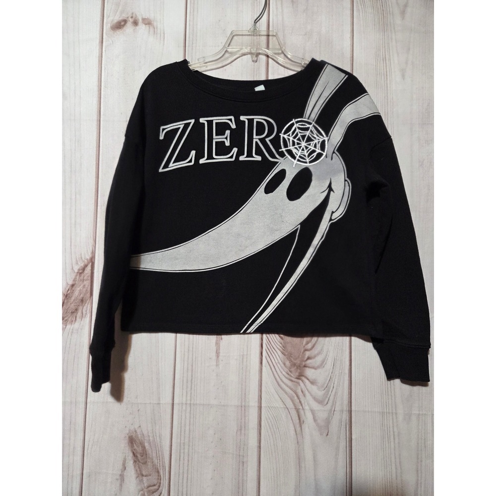 Disney Nightmare Before Christmas Zero Cropped Sweatshirt Black Medium M
